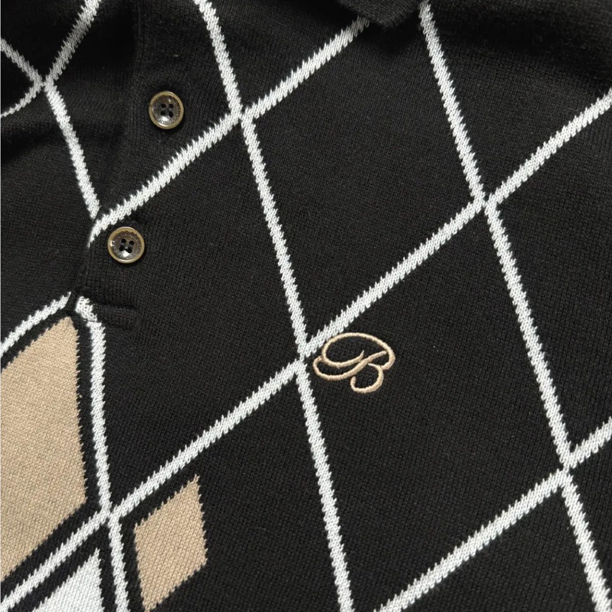 Brentwood Napoli Argyle LS Knit Golfer