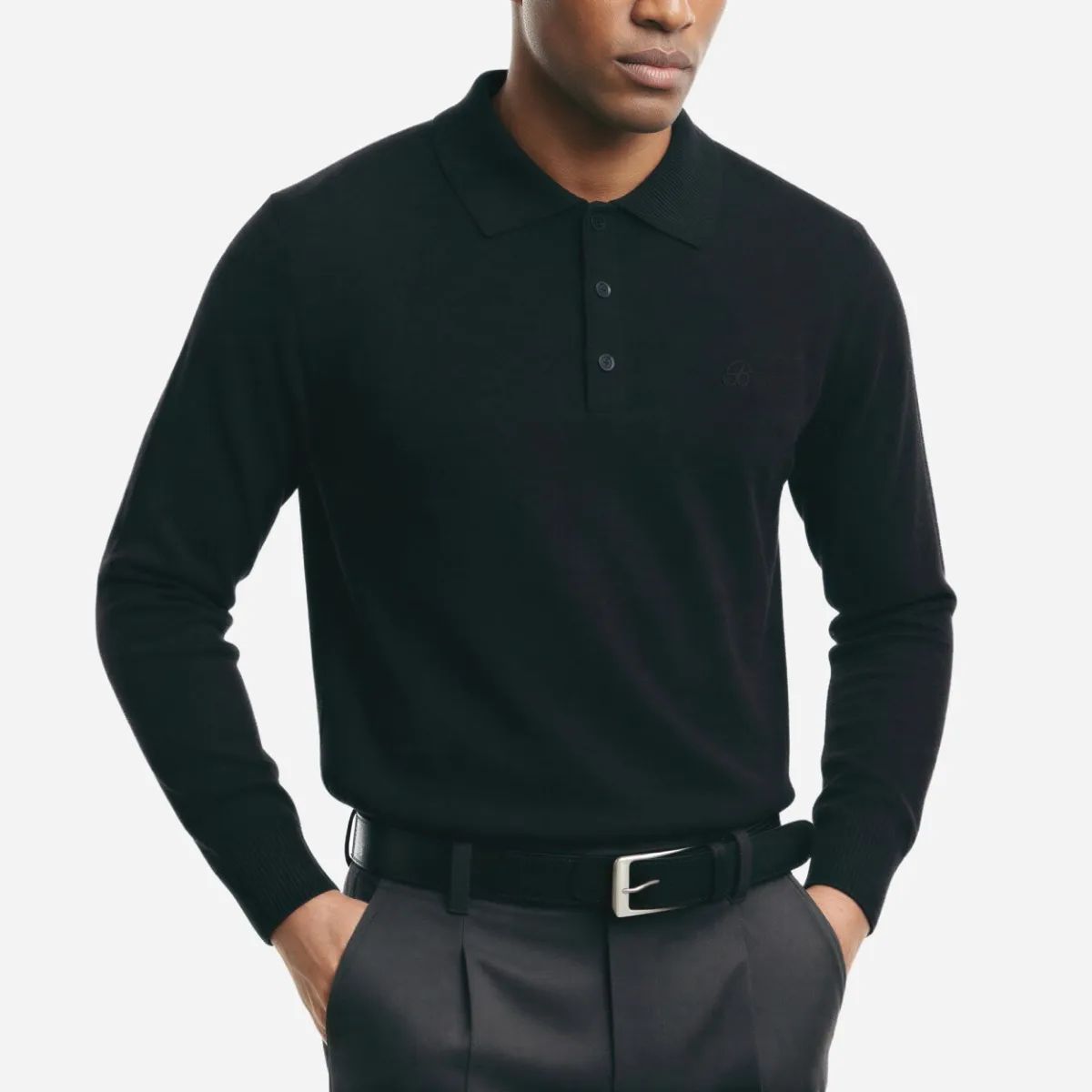 Brentwood Sterling 3 Button LS Knit Golfer